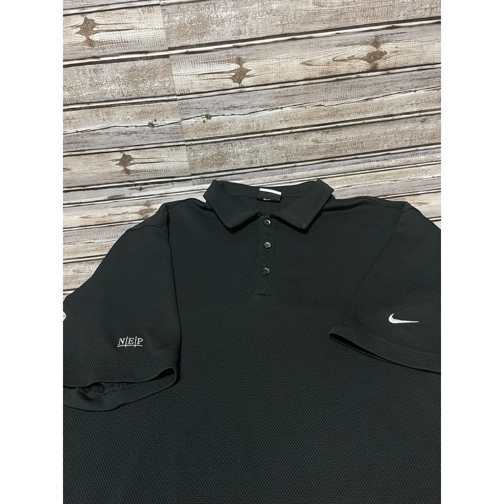 Nike Men's Polo Knit Logo Black Size Large